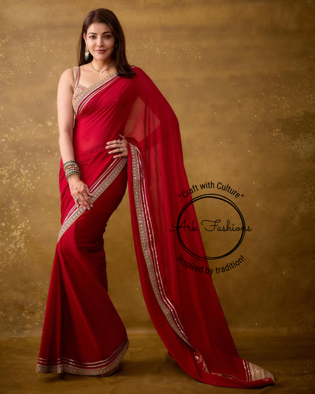 Elegant Embellished Chiffon Saree