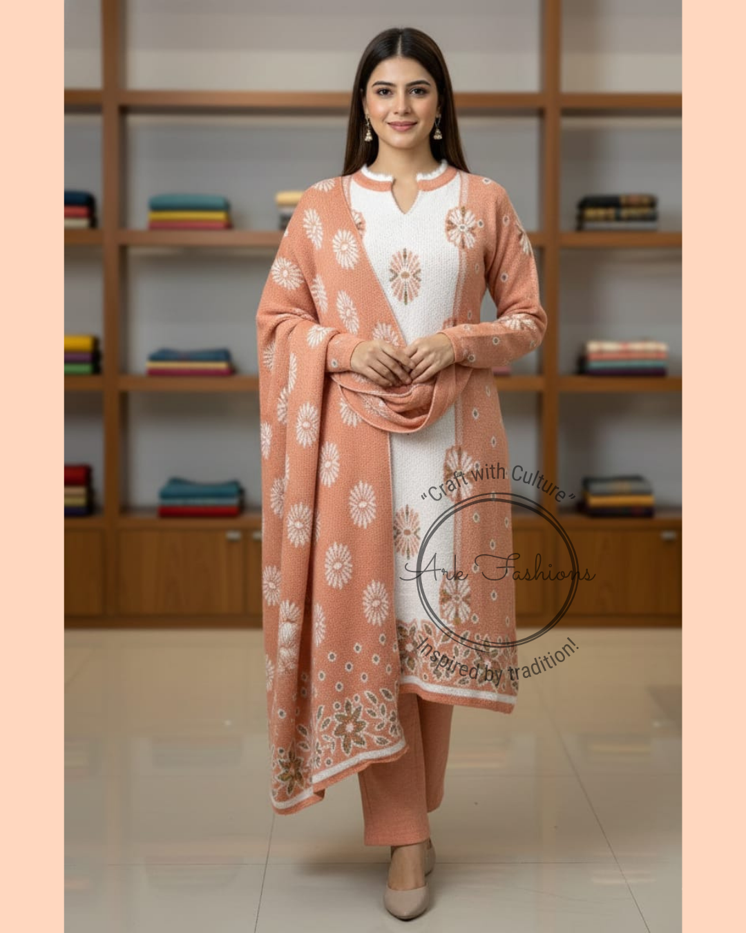 3 pc. Woolen Printed Kurti Set